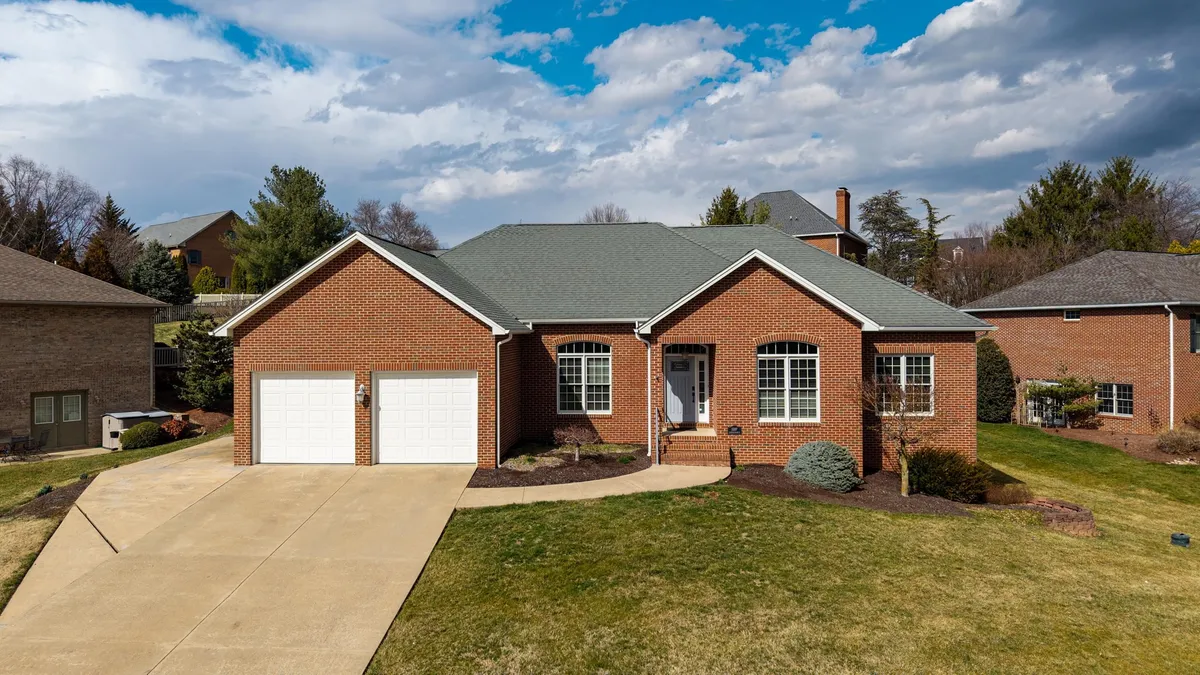 Executive brick ranch home with two-car garage in Barrington subdivision, Rockingham County VA